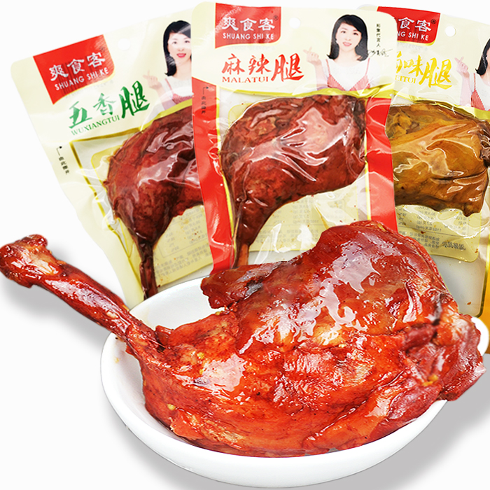 乡巴鸡腿佬香辣卤味熟食零食即食真空包装110g*5个鸭腿整箱