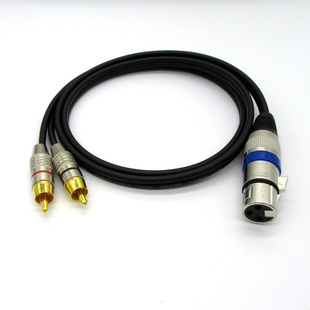 卡侬公 母转双莲花公线 2RCA转卡侬公 母 音频线 调音台线