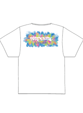 PURDESIRE（纯欲）21SS新品 230克白色手绘风圆领印花短袖T恤03WH