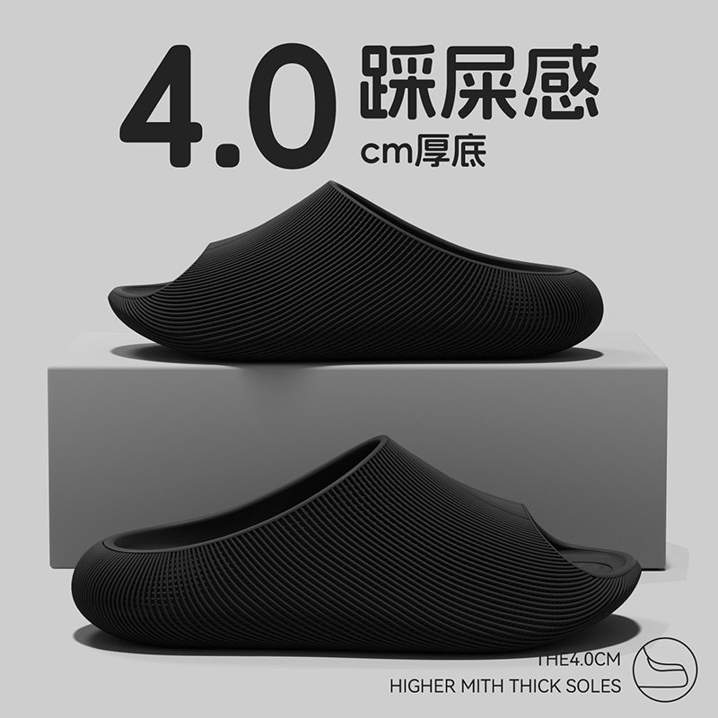 男士夏季踩屎感防滑外穿凉拖图片