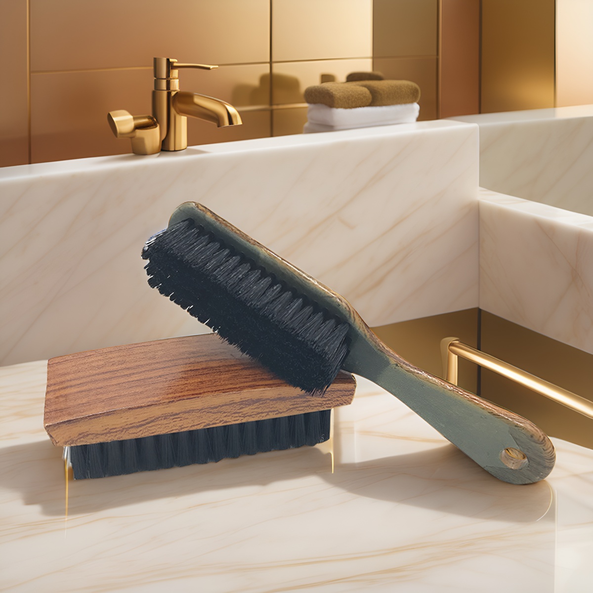 旺丰长柄鞋油刷家用皮鞋软毛刷