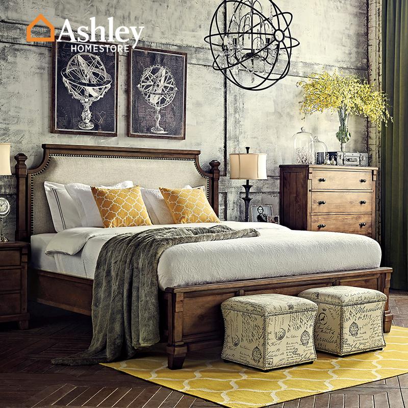 Ashley爱室丽 B5920床双人床主卧婚床家具轻奢美式复古床