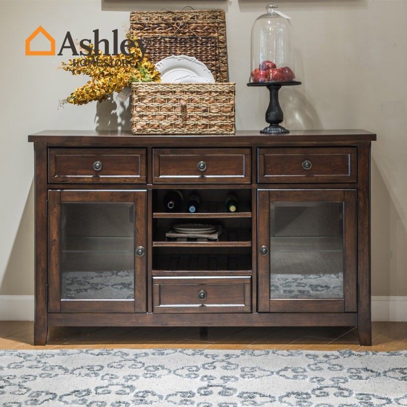 ashley爱室丽餐边柜美式实木多功能茶水柜酒柜碗橱储物柜d5697-59