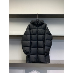 黑曜石高端90白鸭绒羽绒服长款 设计师款 25冬季 连帽面包服 独处