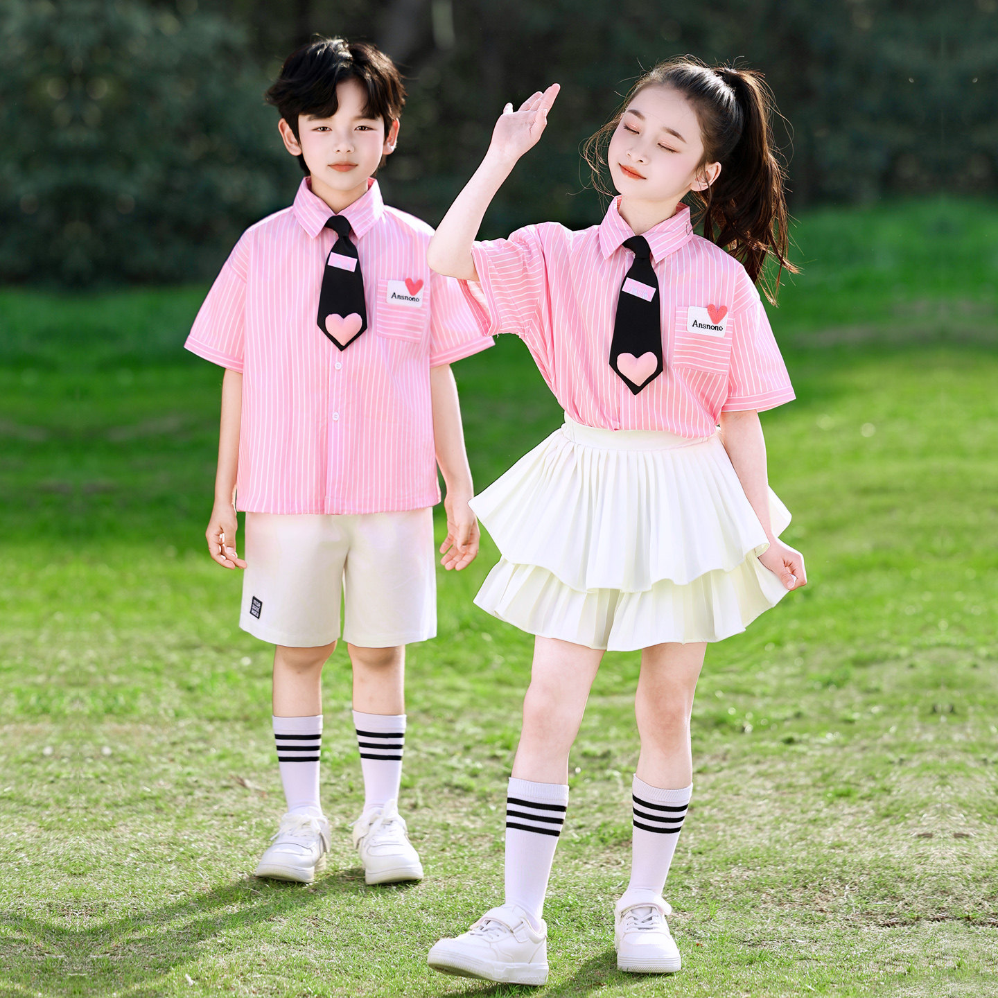 小学生运动会啦啦队表演班服六一夏季新款幼儿园大合唱毕业演出服