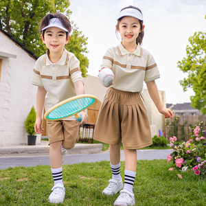 英伦学院风校服套装小学生夏季新款男女儿童年级班服幼儿园演出服