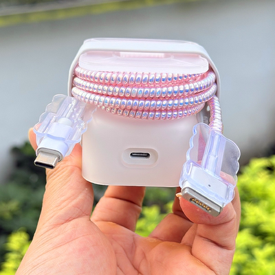 适用苹果Macbook air M5笔记本40w充电器电源壳保护套数据线绕绳