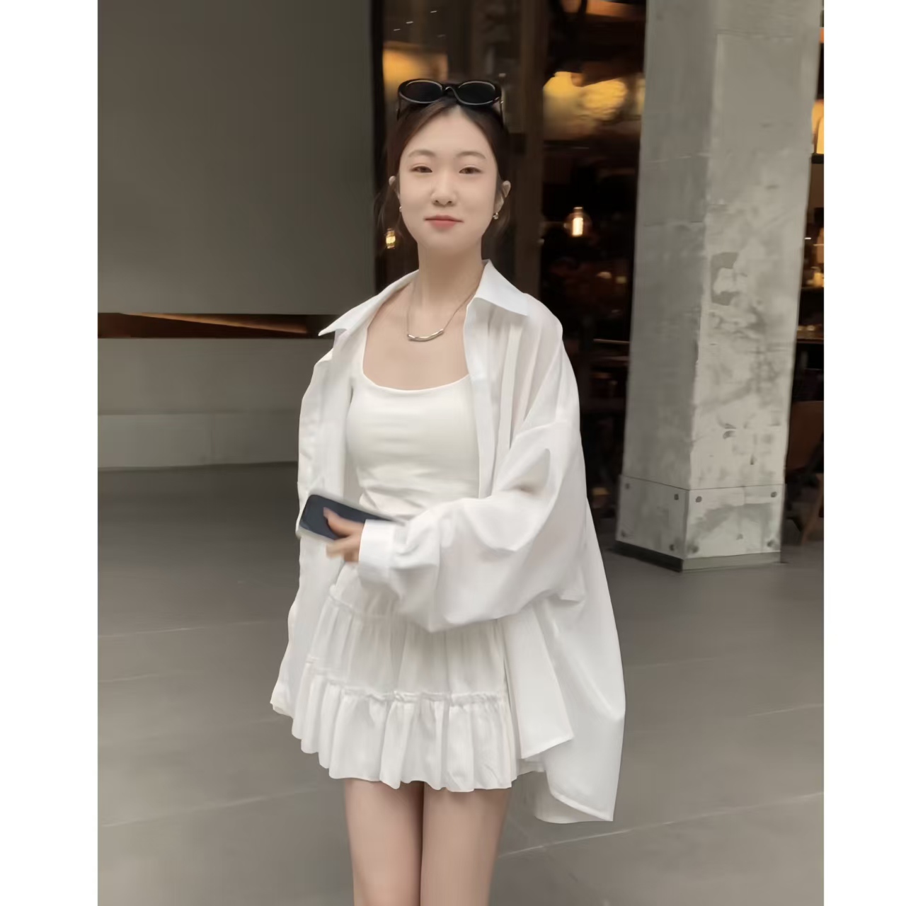 韩版加肥加大衬衫宽松大码衬衣条纹衬衫夏季防晒衣女长款空调衫女