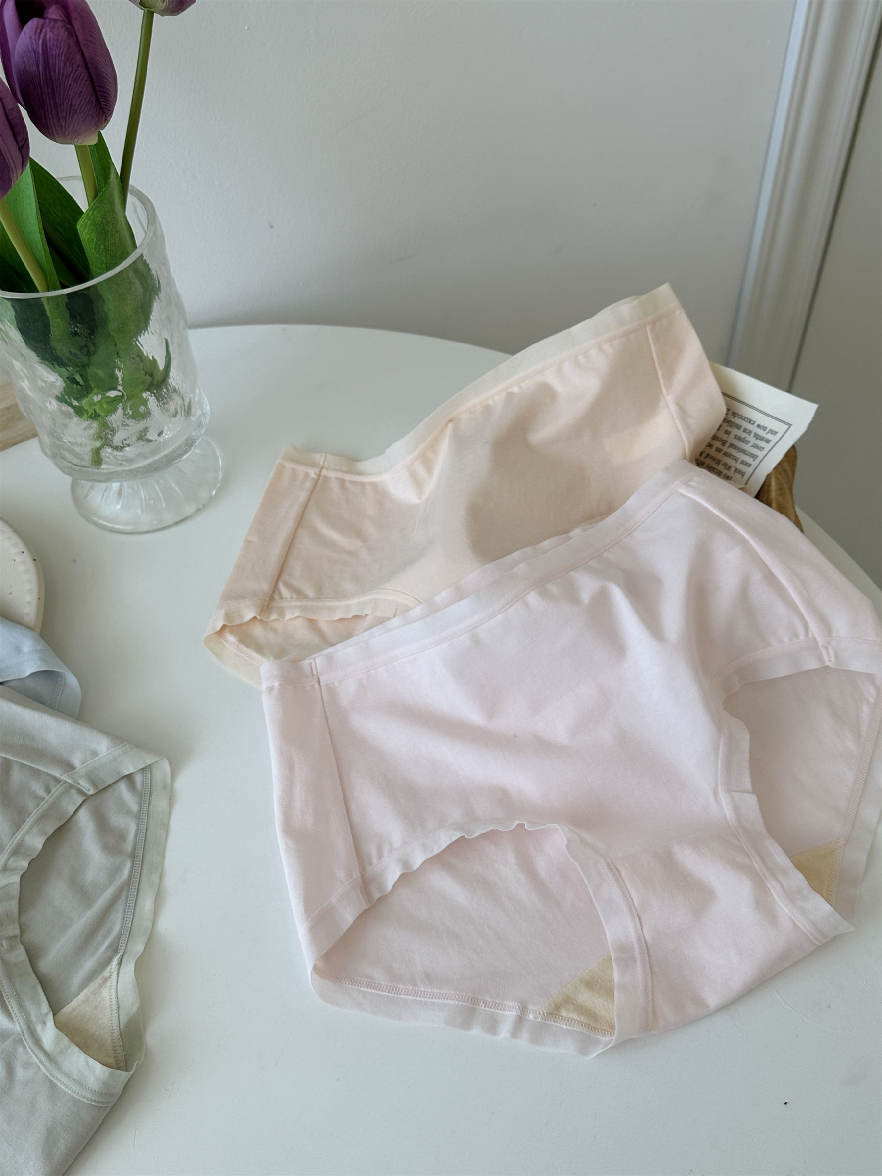 纯色中腰内裤女夏三角裤