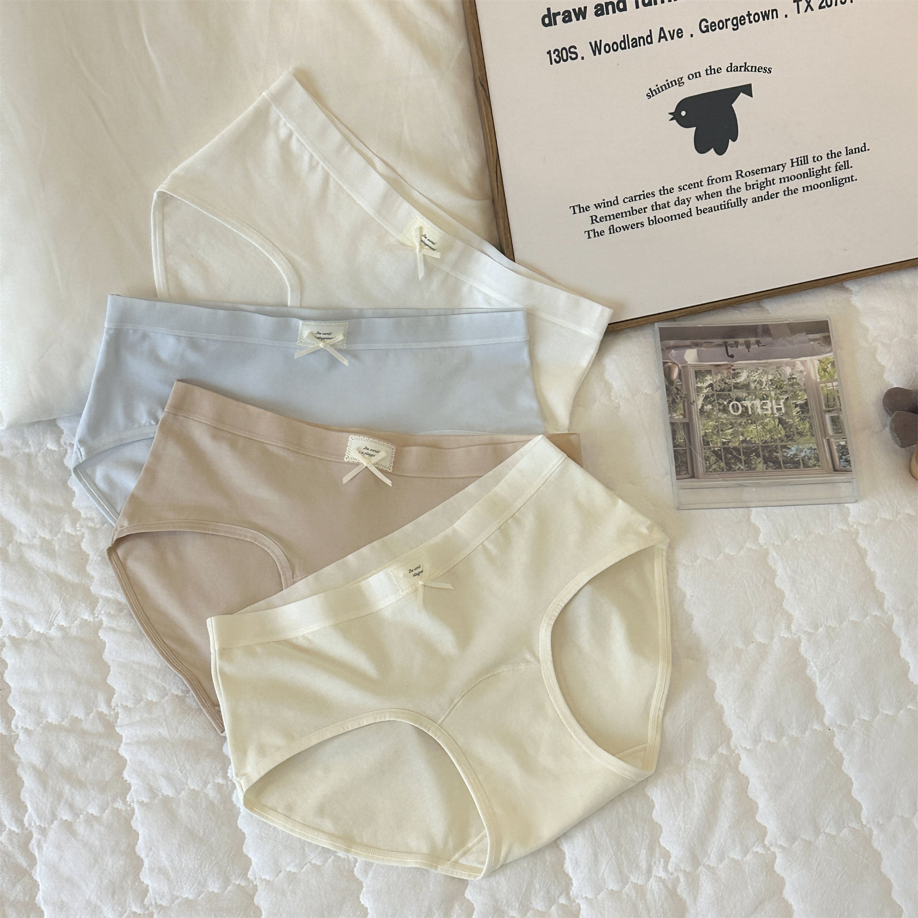 甜美少女中腰包臀A类纯棉内裤