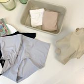 亲肤裸感纯色中腰女士冰丝无痕内裤 女 新款 薄款 泽衣壹品 夏季