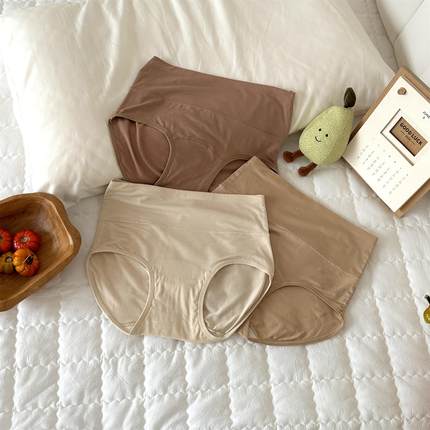 简约高腰收腹7A内裤女再生纤维素纤维大码包臀舒适棉裆女士内裤