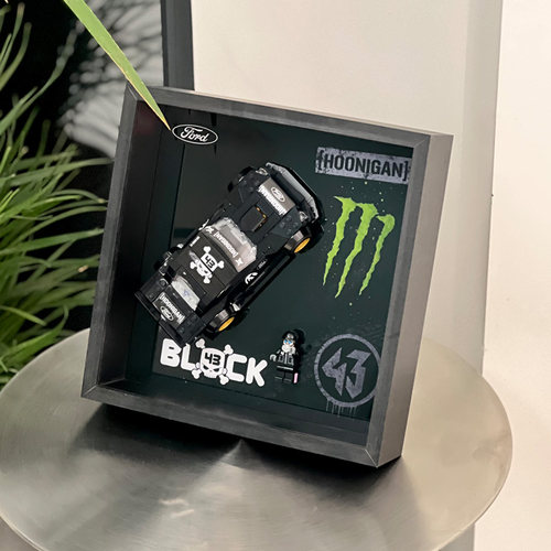 适用于乐高77262KenBlock福特野马赛车上墙相框防尘展示收纳盒