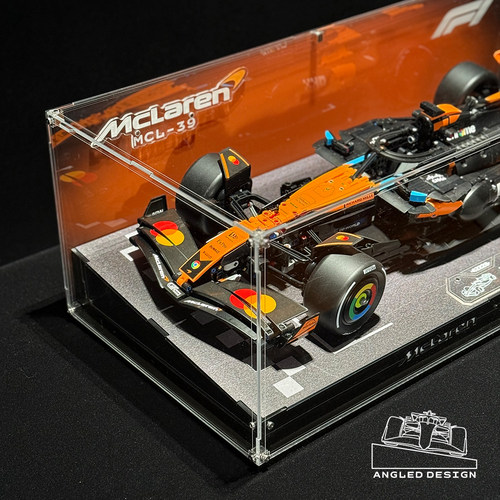 适用于乐高42228迈凯伦MCL-39F1赛车模型积木收纳防尘斜坡展示盒