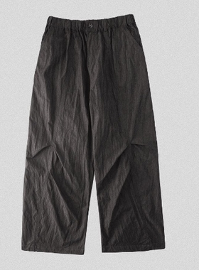 edge studio 边缘工作室 山系户外松紧腰宽松阔腿裤运动休闲长裤