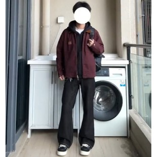 莫狂少年脱浆原牛赛络纺百搭不褪色CK922直筒宽松牛仔裤 型 2021M版