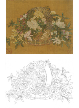 有步骤临衍达工笔画白描底稿