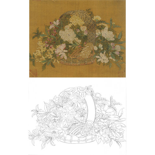 有步骤临衍达工笔画白描底稿