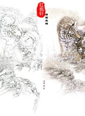 王少卿工笔画白描底稿临摹