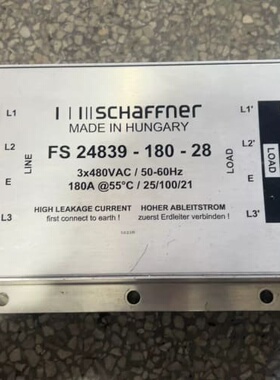 议价SCHAFFNER滤波器 FS24839-180-28