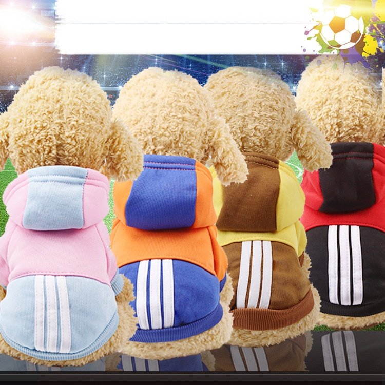 秋冬小狗狗撞色运动卫衣泰迪猫咪比熊犬宠物用品衣服服饰跨境