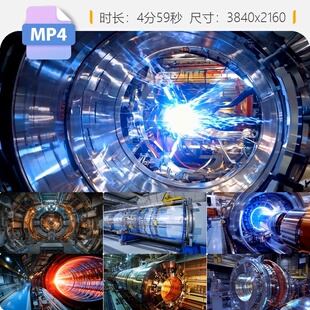 高清大型量子对撞机强子加速器高能物理宇宙起源实验研究视频素材