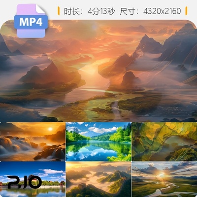 高清祖国颂张也LED大屏壮丽山河黄长城日出云海繁荣昌盛视频素材