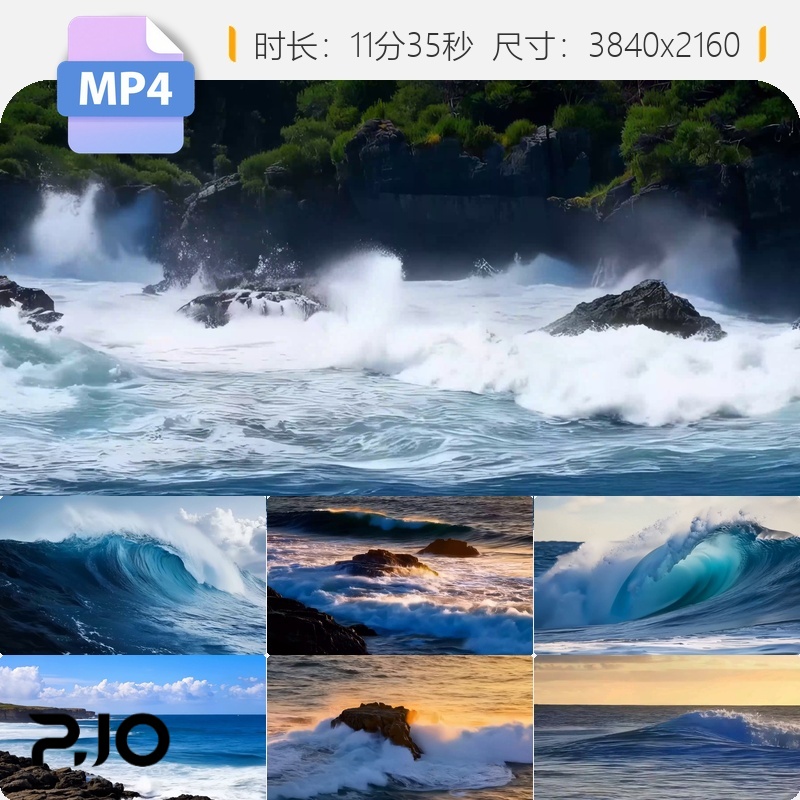 高清巨浪滔天冲浪翻滚浪花飞溅日出磅礴海洋浪潮震撼壮阔视频素材