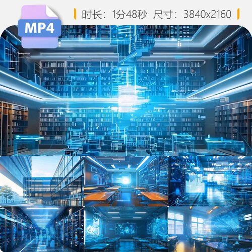 高清人工智能教育智慧课堂实时互动AI个性化学习数据分析视频素材