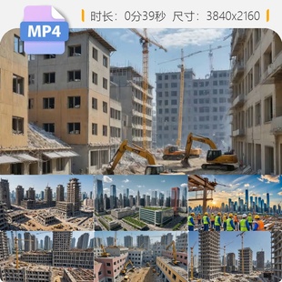 高清中国速度城市建设延时动画基建变迁历史发展日新月异视频素材