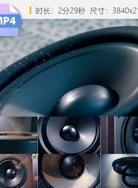 高清低音炮喇叭扬声器黑色震动响扩音效舞台车载重低音DJ视频素材