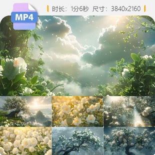 高清茶花仙境古树白色山茶花云南植物园昆明福建贵州四川视频素材