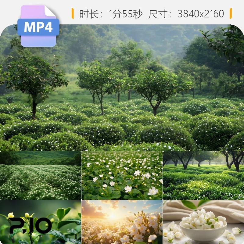高清茉莉花苞采摘茶微距乡村振兴春天产业万物生长季特写视频素材