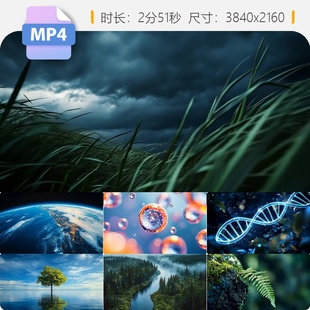 高清地球生命生机盎然万物复苏起源海洋森林俯瞰纪录片视频素材