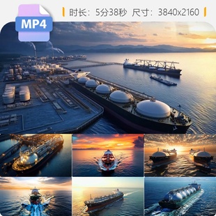 高清LNG运输船液化天然气大型航拍中国船舶集团制造业重视频素材