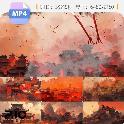 高清侠客行3水墨中式风格新龙门客栈侠行AI古风武侠江湖视频素材