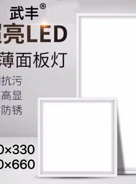 330x330*660集成吊顶LED灯适用格勒花旗照明厨房卫生间照明平板灯