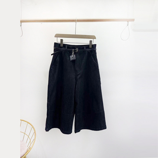PUTIAN气质时尚腰包系带牛仔裤2025冬装新款韩版百搭阔腿裤女3290