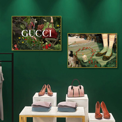 时尚潮流装饰画轻奢大牌奢侈包包服装店衣帽间挂画小众创意壁画