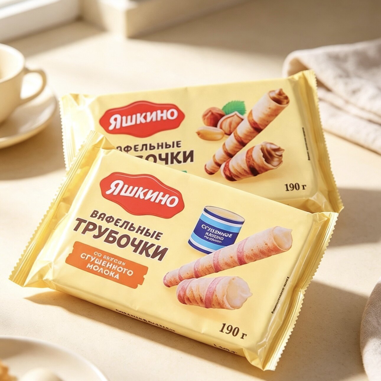 俄罗斯进口kdv炼乳味夹心蛋卷巧克力味鸡蛋卷休闲零食品饼干190g