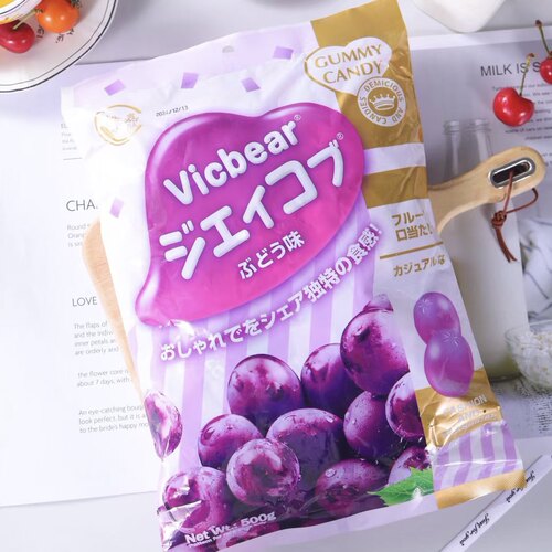 皓嘉水果味啵皮软糖果味夹心剥皮糖水果味橡皮糖喜糖休闲零食年货