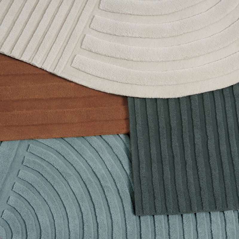 丹麦Muuto RELEVO RUG系列100%新西兰羊毛手工编织地毯 现代简约