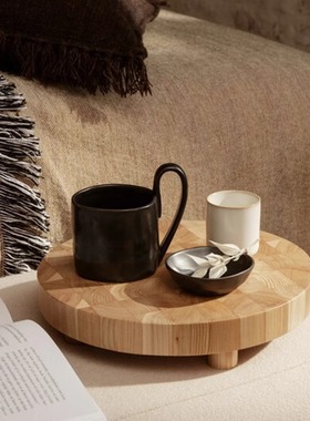 丹麦ferm living Flow Mug侘寂风手工艺陶制马克杯牛奶咖啡杯托盘