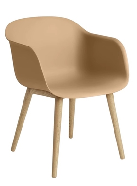 川至悦来 丹麦进口MUUTO Fiber Armchair 餐厅实木靠背扶手椅子
