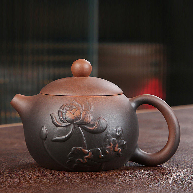 建水紫陶茶壶单壶纯手工大容量紫砂西施壶泡茶壶家用凤鸣壶功夫茶