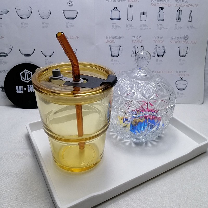 瑜伽网咖店水杯带密封盖不漏水