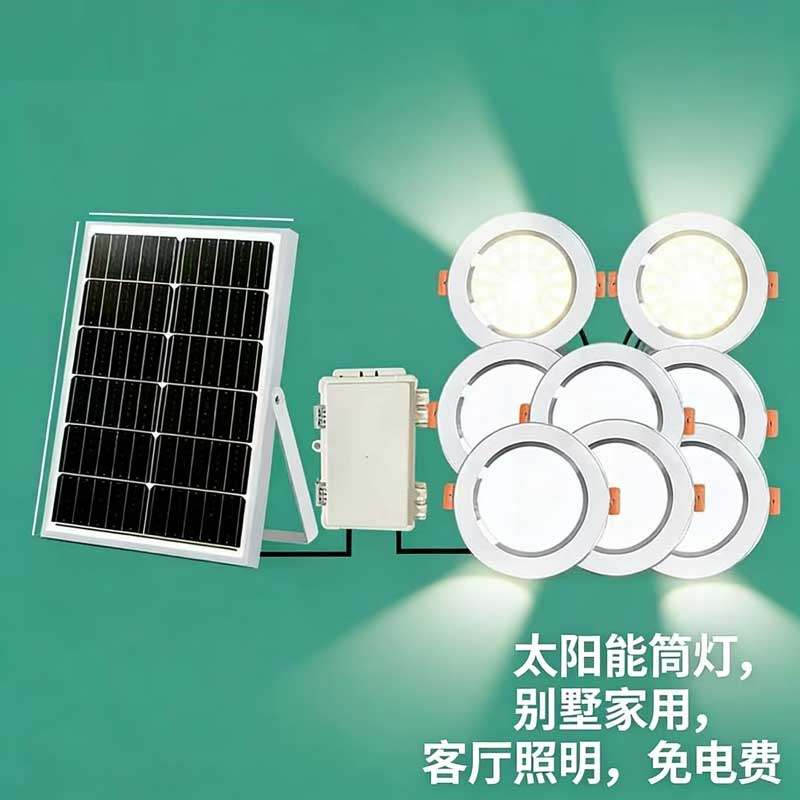 太阳能白光高亮嵌入式LED筒灯