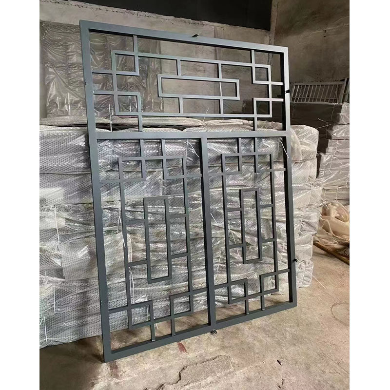 木纹铝铝合金窗花防盗窗图片