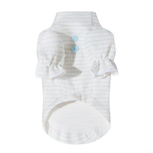 韩国ins风条纹泡泡袖宠物衣服