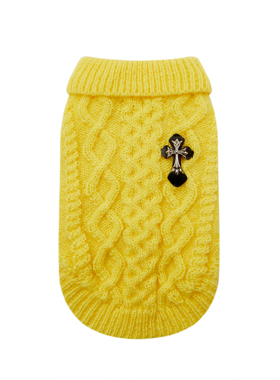 UNLEASHED韩国ins美式复古克罗心毛衣马尔济斯秋冬保暖狗狗衣服